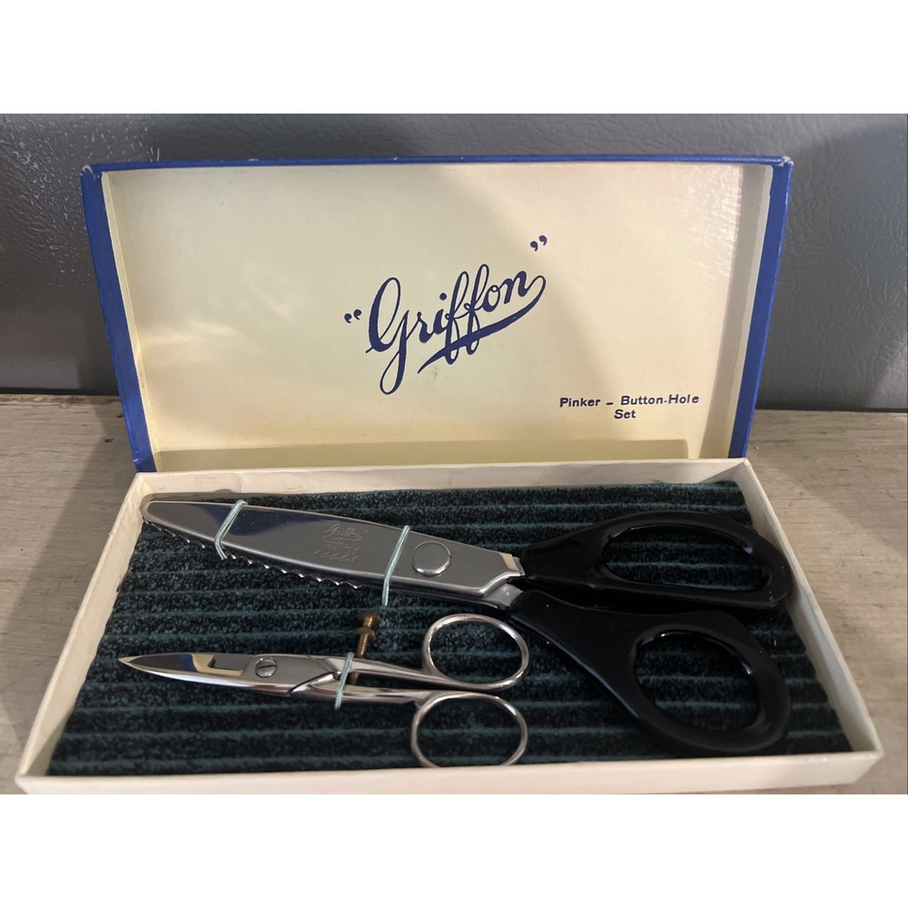 Griffon Pinker Button Hole Scissor Set Sewing Craft Tool